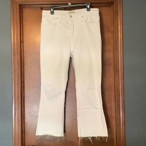 Madewell Cali Demi Boot White Jeans Size 31